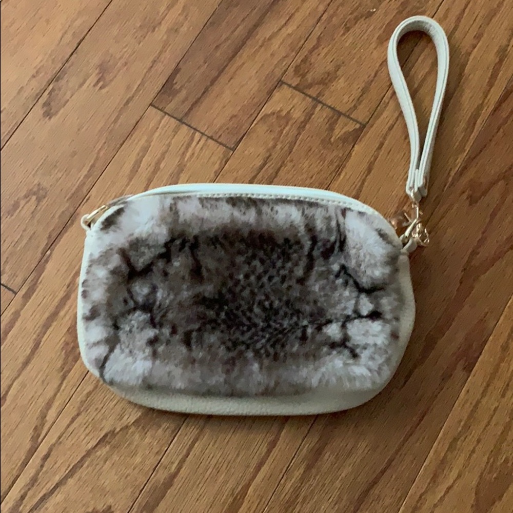 Taupe Python Fur Wristlet NWT